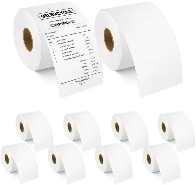 Main image of GREENCYCLE 10 Roll Replacement 30270 2-1/4'' 57mm x 249' 76m White Continuous Receipt Labels ROS Paper Direct Thermal Tape Compatible for Dymo 450 Twin Turbo CoStar Zebra GX430T, NOT FIT 550 & 5XL