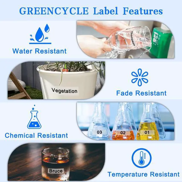 Alt view image 3 of 7 - GREENCYCLE 10 Pack Compatible for DYMO D1 Label Maker Refill 45010 S0720500 Black on Clear, 1/2 Inch x 23 Ft for DYMO LabelManager 160 280 210D 360D 420P Wireless PnP 220P 260P 500TS 450DUO