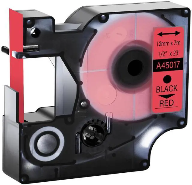 Main image of GREENCYCLE Compatible for DYMO D1 Label Maker Refill 45017 S0720570 Black on Red, 1/2 Inch x 23 Ft for DYMO LabelManager 160 280 210D 360D 420P Wireless PnP 220P 260P 500TS 450DUO