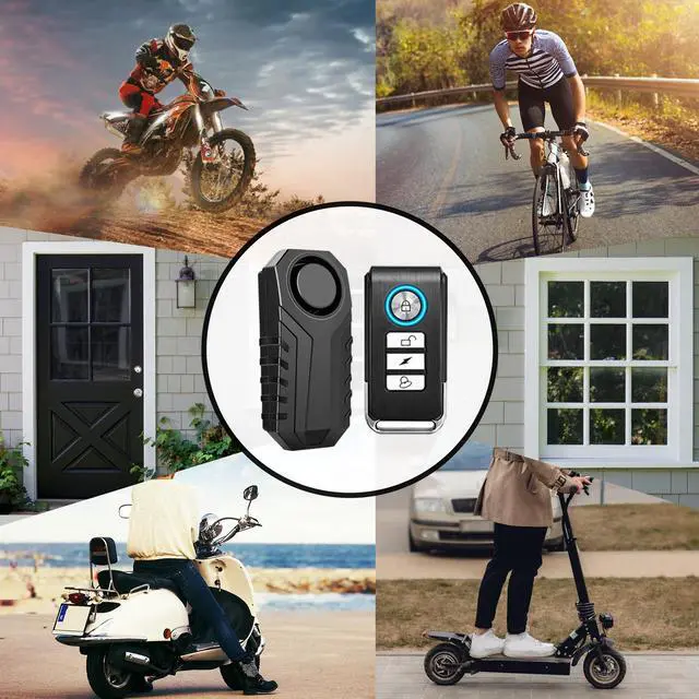 Alt view image 7 of 7 - GREENCYCLE Wireless Bike Alarm with Remote, Anti-Theft Bicycle Motorcycle Alarm Wireless Security Vibration Motion Sensor Alarm, IP55 Waterproof Super Loud 113dB Alarm
