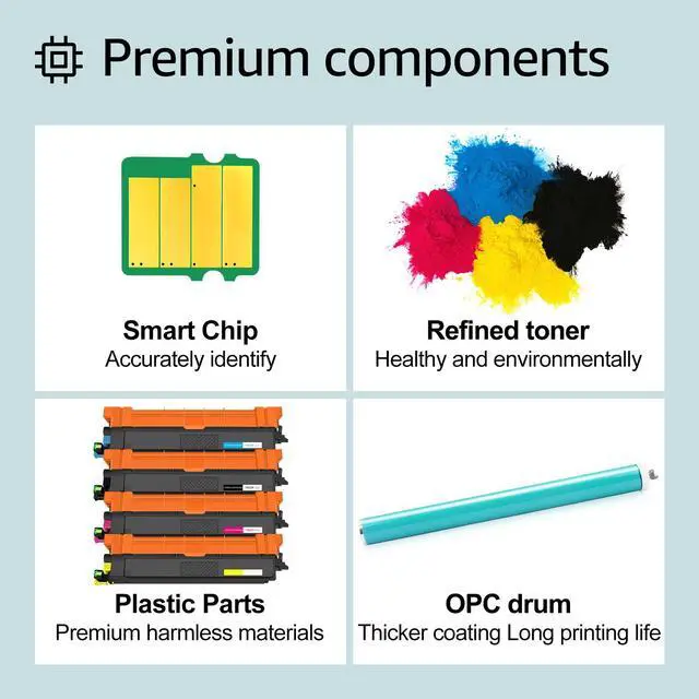 Alt view image 7 of 7 - Greencycle TN229XL TN229-XL (BK/Y/M/C) Toner Cartridge Compatible for Brother TN229 TN229K use with MFC-L3780CDW MFC-L3720CDW HL-L3220CDW HL-L3280CDW HL- L3300CDW Printer(5 Pack,High yield)