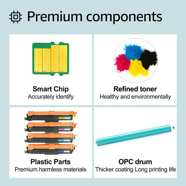 Alt view image 5 of 7 - greencycle TN227 Cyan 1 Pack Compatible Toner Cartridge Replacement for Brother TN-227 TN223 TN227C to use with HL-L3290CDW MFC-L3710CW HL-L3210CW MFC-L3750CDW DCP-L3550CDW Printer-High Yield