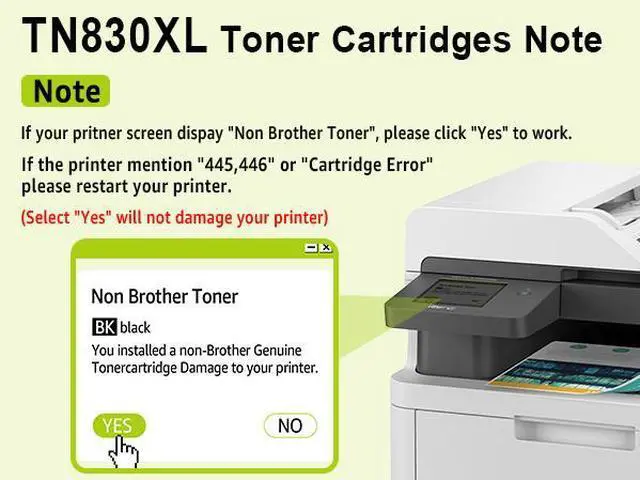 Alt view image 5 of 7 - greencycle 4 Pack TN830XL Black Toner Cartridge Compatible for Brother TN-830XL TN830 TN-830 use HL-L2460DW L2400D L2480DW L2405W MFC-L2820DW DCP-L2640DW Printer