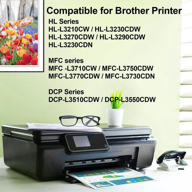 Alt view image 2 of 7 - greencycle 3 Pack DR223CL Compatible Drum Unit Replacement for Brother DR-223CL DR223 DR-223 DR227 Drum Work to MFC-L3770CDW L3750CDW HL-L3230CDW L3290CDW Color Printer (Black Cyan Magenta Yellow)