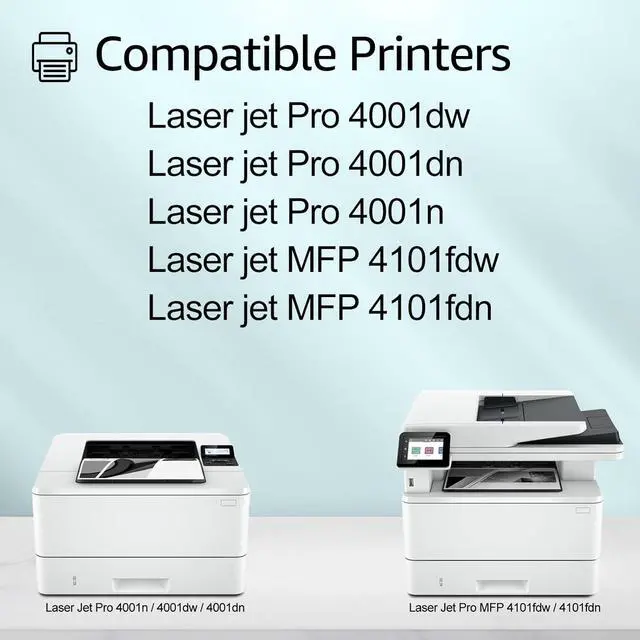 Alt view image 2 of 7 - Greencycle W1480A Toner Cartridge With CHIP Compatible Replacement for Hp 148A Black Cartridge Laser jet Pro 4001dw 4001dn 4001n MFP 4101fdw 4101fdn(2Pk,with chip)