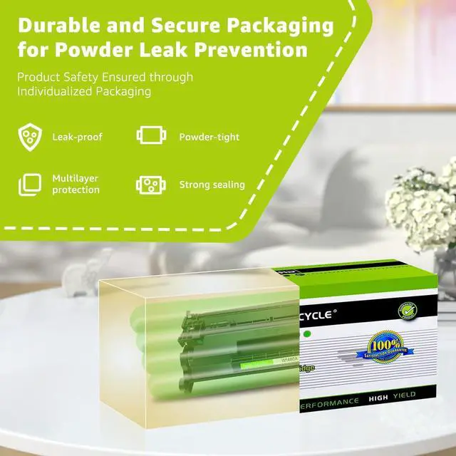 Alt view image 3 of 7 - Greencycle W1480A Toner Cartridge With CHIP Compatible Replacement for Hp 148A Black Cartridge Laser jet Pro 4001dw 4001dn 4001n MFP 4101fdw 4101fdn(2Pk,with chip)
