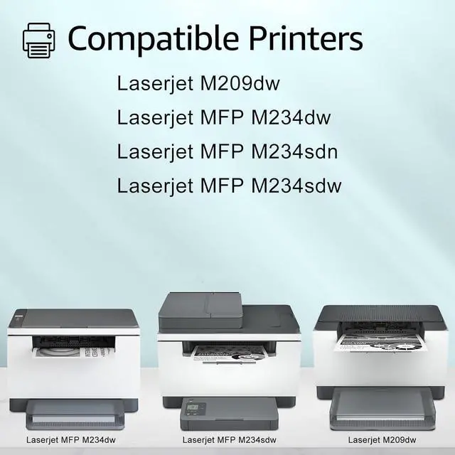 Alt view image 2 of 7 - Greencycle W1340A Toner Cartridge With CHIP Compatible Replacement for Hp 134A W1340A Black Cartridge Laser jet M209dw MFP M234dw M234sdn M234sdw(4Pk,with chip)
