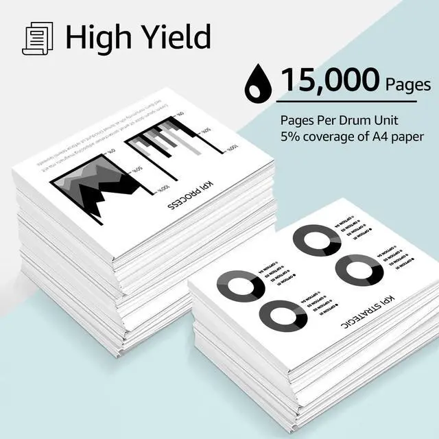 Alt view image 2 of 6 - greencycle DR830 2 Pack Compatible Drum Unit Replacement for Brother DR-830 use with HL-L2405W HL-L2460DW MFC-L2900DW MFC-L2820DW Laser Printer (Black, High Yield)