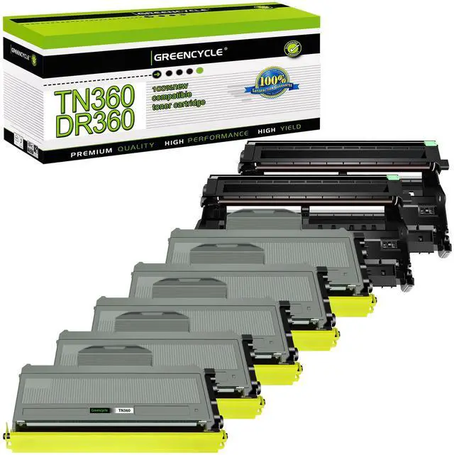 Main image of greencycle Compatible Toner Cartridge and Drum Unit Replacement for TN360 TN330 DR360 DR-360 High Yield Compatible with Brother HL-2170w HL-2140 MFC-7340 MFC-7340 DCP-7040 Printer(5 Toner,2 Drum)