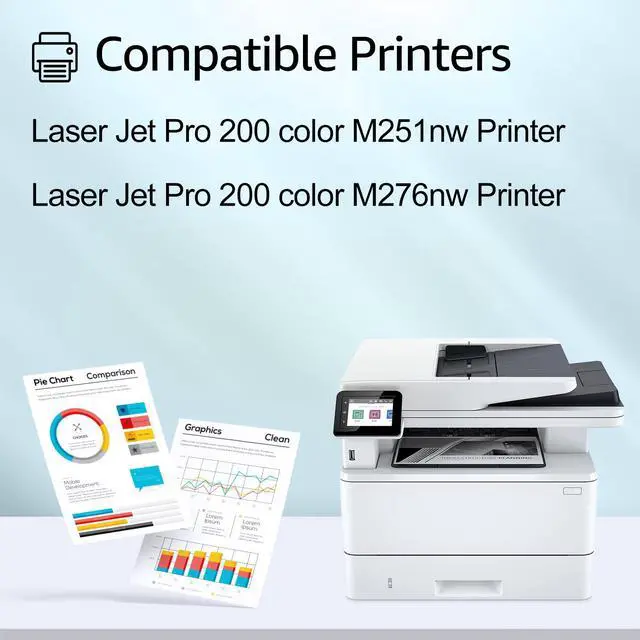 Alt view image 2 of 7 - GREENCYCLE 4 Pack 131A Compatible Toner Cartridge Replacement for HP 131A CF210A CF211A CF212A CF213A to use with Color Laser Jet CP1515n CP1518ni CP1215 CM1312 MFP Printer(Black Cyan Yellow Magenta)