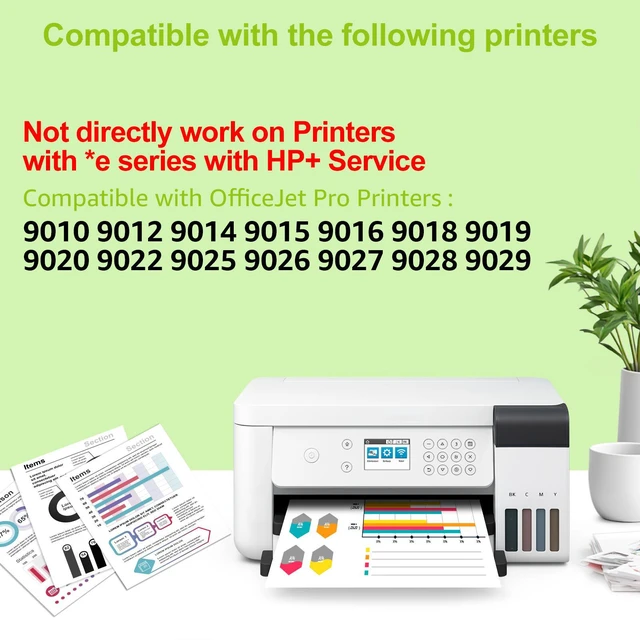 Alt view image 3 of 7 - greencycle 962XL ink cartridges Compatible for HP 962XL Ink Cartriges Black/Cyan/Magenta/Yellow 8 Pack Compatible with HP Office Jet Pro 9010 9012 9014 9015 9016 9018 9019 9020 9022 9025 9026 9027