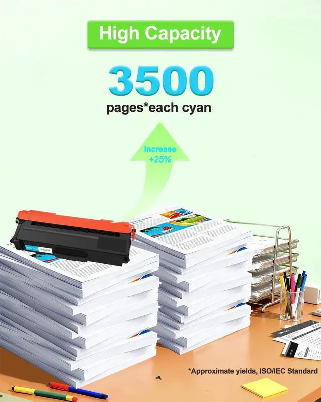 Alt view image 3 of 7 - greencycle 2 Pack TN315 TN315C Cyan Toner Cartridge Replacement Compatible for Brother TN-315 HL-4150cdn HL-4570cdw HL-4570cdwt MFC-9460cdn MFC-9560cdw MFC-9970cdw Printers