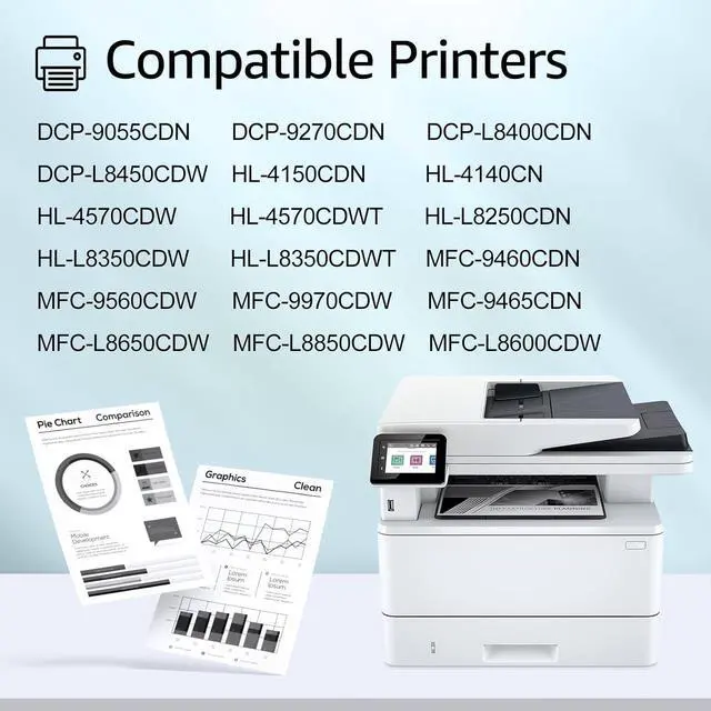 Alt view image 2 of 7 - greencycle 2 Pack TN315 TN315BK Black Toner Cartridge Replacement Compatible for Brother TN-315 HL-4150cdn HL-4570cdw HL-4570cdwt MFC-9460cdn MFC-9560cdw MFC-9970cdw Printers