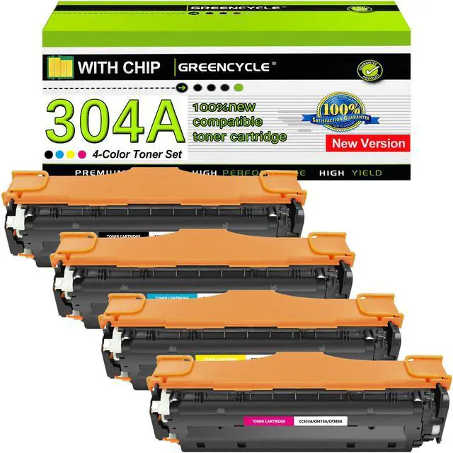 Main image of GREENCYCLE 4 Pack Compatible Toner Cartridge Replacement for HP 312A CF380A CF381A CF382A CF383A Works on Color Laser Jet Pro MFP M476dn M476dw M476nw Printer (1 Black 1 Cyan 1 Yellow 1 Magenta)