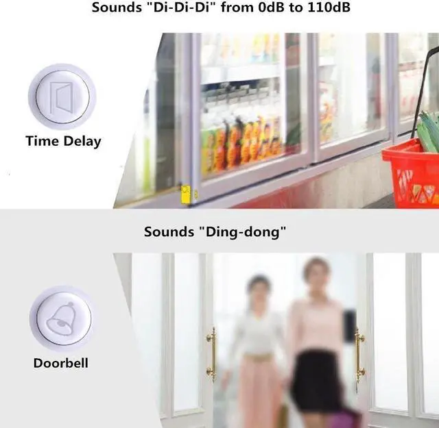 Alt view image 3 of 7 - GREENCYCLE 4 Set Wireless Entry Home Door Window Burglar Alarm Safety Security Burglar Alert System Magnetic Sensor Emergency Doorbell Chime