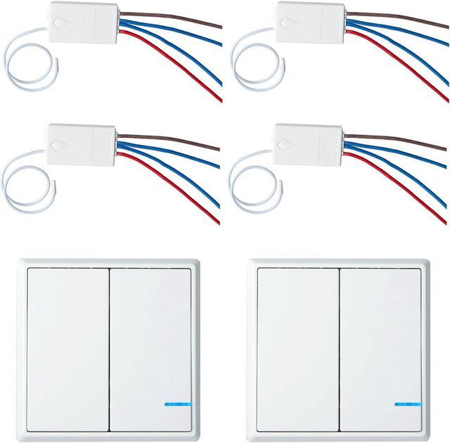 GREENCYCLE 2 PK Mini Size 1-way Wireless Light Switch and 1 PK