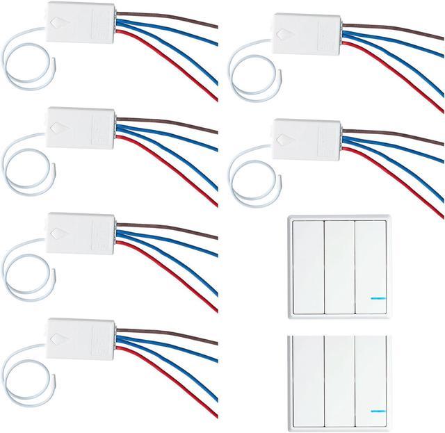 GREENCYCLE 2 PK Mini Size 1-way Wireless Light Switch and 1 PK