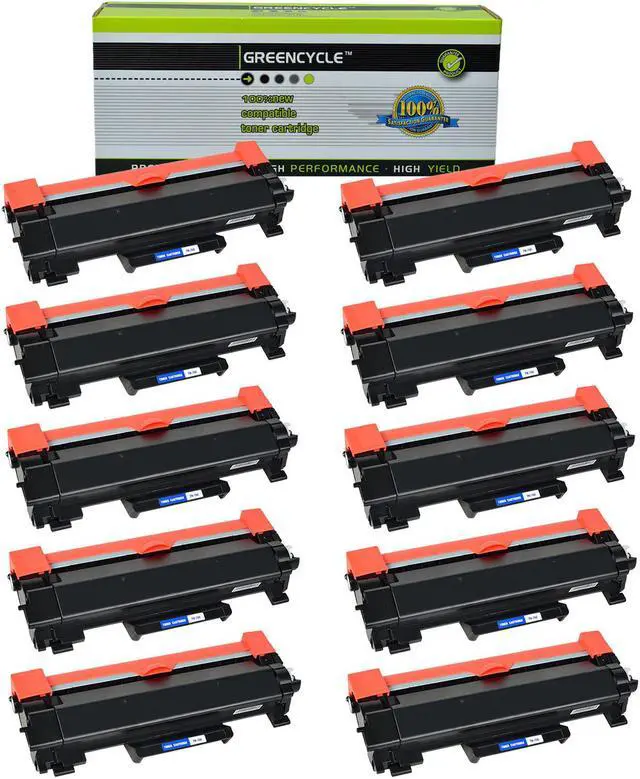 Alt view image 2 of 14 - GREENCYCLE Toner Cartridge WITH CHIP Compatible for Brother TN760 TN730 use in DCP-L2550DW HL-L2350DW Printer (Black, 10 Pack)