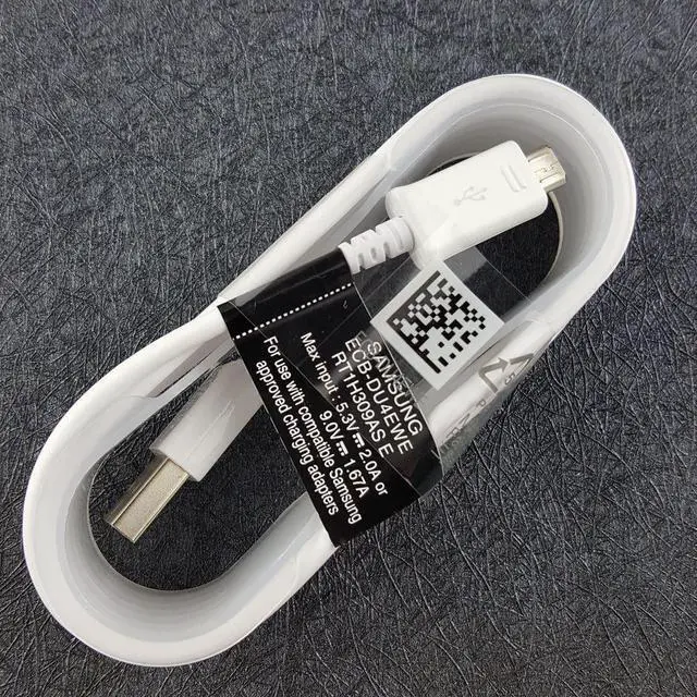 Alt view image 9 of 13 - OEM Samsung 5 Foot Micro USB Charging Data Cable - White (ECB-DU4EWE)