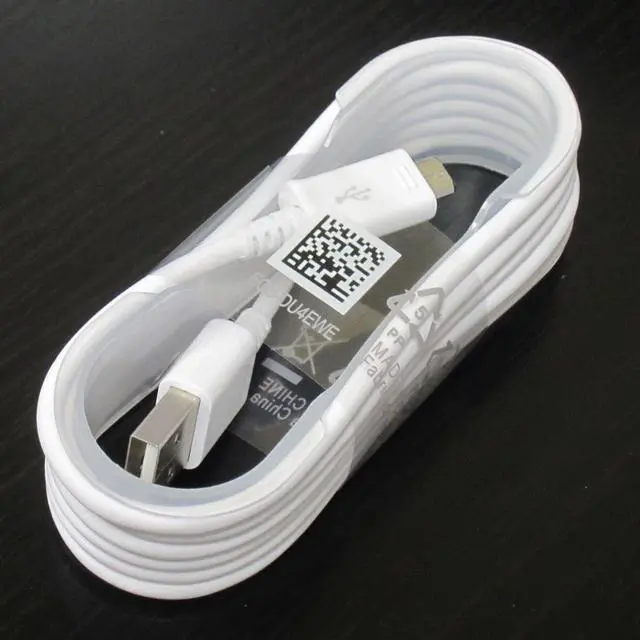 Alt view image 12 of 13 - OEM Samsung 5 Foot Micro USB Charging Data Cable - White (ECB-DU4EWE)