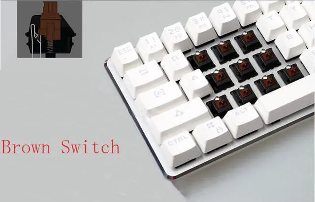 Alt view image 3 of 7 - Magicforce Smart 68 Keys Non-Backlit USB Mechanical Gaming Keyboard