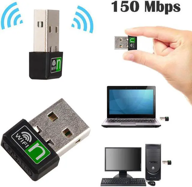 Alt view image 2 of 6 - High Speed USB 2.0 150Mbps WiFi Wireless USB Adapter Laptop Network LAN Card 802.11 n/g/b Standard Networking Cards