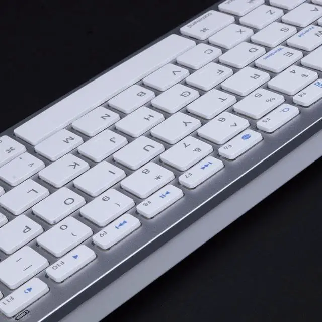 Alt view image 6 of 6 - Original Aluminum Ultra Slim Mini Wireless Bluetooth Keyboard for Windows Android IOS PC Smart Phones New