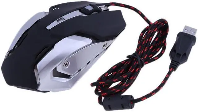 Alt view image 2 of 6 - Professional USB Wired Mechanical Optical Silent Macro Definition Function E-Sports 2500DPI 6 Buttons Optical Gamer Gaming Mouse