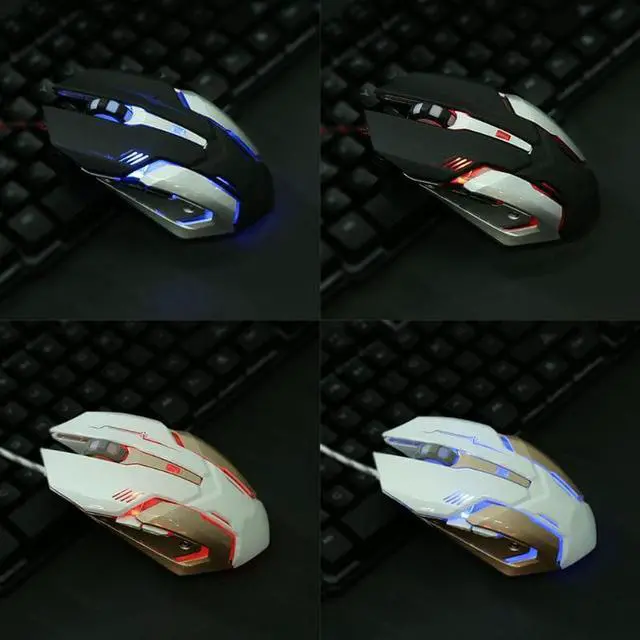 Alt view image 6 of 6 - Professional USB Wired Mechanical Optical Silent Macro Definition Function E-Sports 2500DPI 6 Buttons Optical Gamer Gaming Mouse