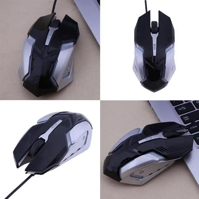 Alt view image 4 of 6 - New Wired Gaming Mouse 4 Buttons Optical Professional Mouse Gamer E-sports 1600DPI Computer Mice For PC Laptop Desktop Tablet