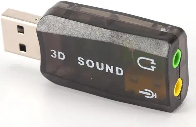 Alt view image 2 of 5 - USB Sound Card USB Audio 5.1 External 3D USB Sound Card Audio Adapter Mic Speaker Audio Interface For Laptop PC Micro Data