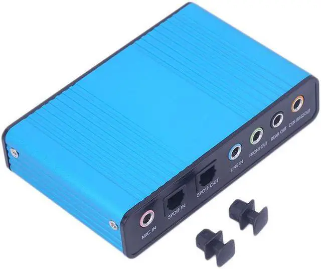 Alt view image 4 of 6 - Black External Sound Card USB 6 Channel 5.1 / 7.1 Surround Adapter Audio USB 2.0 Optical Sound Card Adapter for PC Laptop Desktop