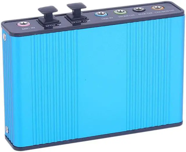 Alt view image 3 of 6 - Black External Sound Card USB 6 Channel 5.1 / 7.1 Surround Adapter Audio USB 2.0 Optical Sound Card Adapter for PC Laptop Desktop