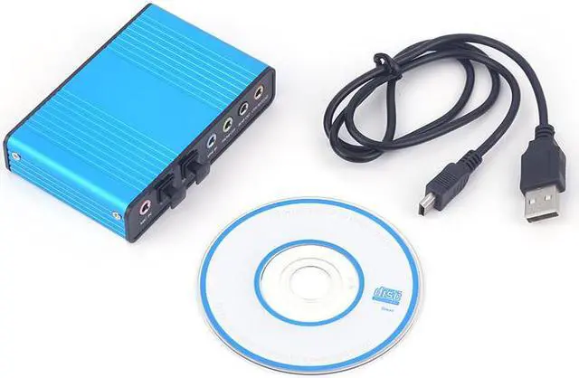 Alt view image 2 of 6 - Black External Sound Card USB 6 Channel 5.1 / 7.1 Surround Adapter Audio USB 2.0 Optical Sound Card Adapter for PC Laptop Desktop