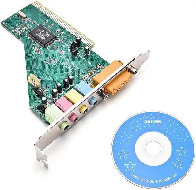 Alt view image 4 of 5 - 4 Channel 5.1 Surround 3D PC PCI Sound Audio Card w/Game MIDI Port Sound Card