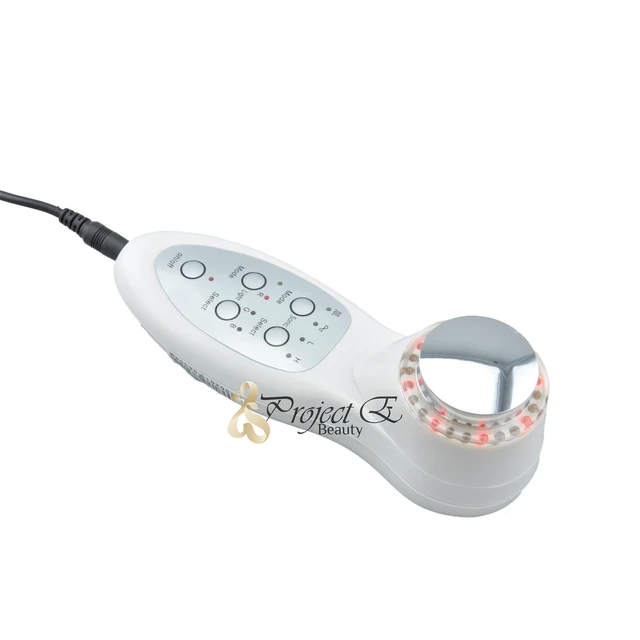 Alt view image 3 of 7 - LED 3 Colors Photon Ultrasonic Ultrasound Skin Care Home Beauty Facial Device