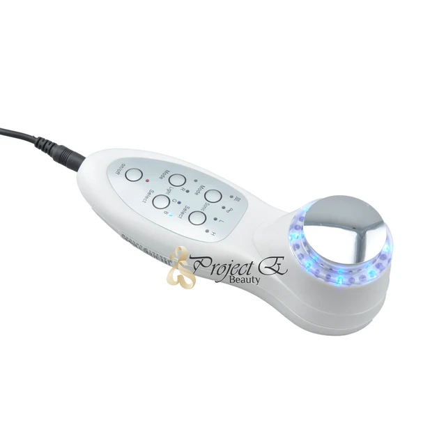 Alt view image 5 of 7 - LED 3 Colors Photon Ultrasonic Ultrasound Skin Care Home Beauty Facial Device