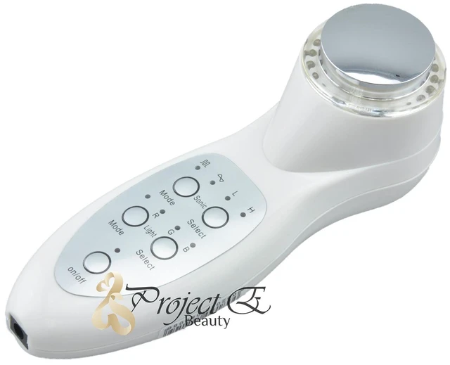 Main image of LED 3 Colors Photon Ultrasonic Ultrasound Skin Care Home Beauty Facial Device