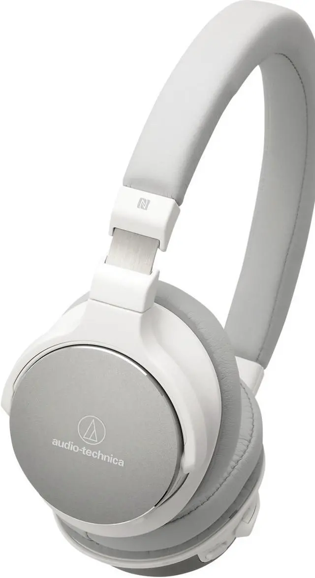 Alt view image 6 of 9 - Audio Technica Hi-Res Wireless On-Ear Headphones with Mic & Controls, White (ATH-SR5BTWH)