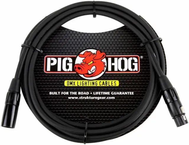 Alt view image 7 of 11 - Pig Hog Lighting Cable DMX 3-pin 10 ft.