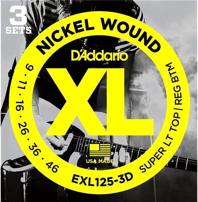 Alt view image 3 of 9 - D'Addario EXL125-3D Electric Guitar Strings 3-Pack