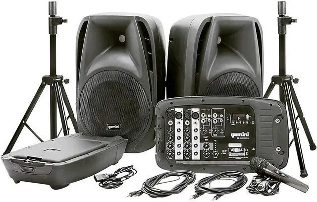 Alt view image 2 of 11 - Gemini ES-210MXBLU-ST Portable PA System