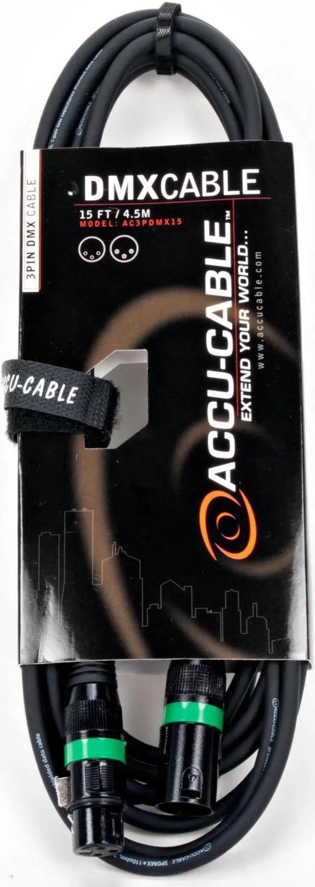Alt view image 3 of 5 - American DJ 3-Pin DMX Lighting Cable 15 ft.