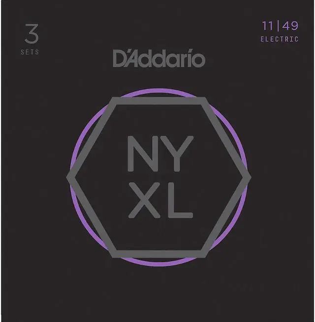 Alt view image 3 of 12 - D'Addario NYXL1149 Medium 3-Pack Electric Guitar Strings