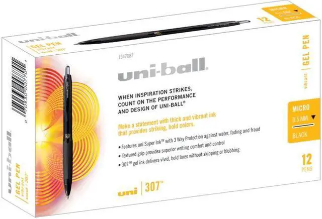 Alt view image 5 of 12 - SANFORD 307 Gel Pen .5mm Black Ink Dozen 1947087