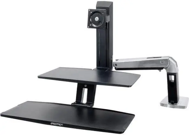 Alt view image 5 of 16 - Ergotron Workfit-a with suspended Keyboard, Single Ld - 24-390-026