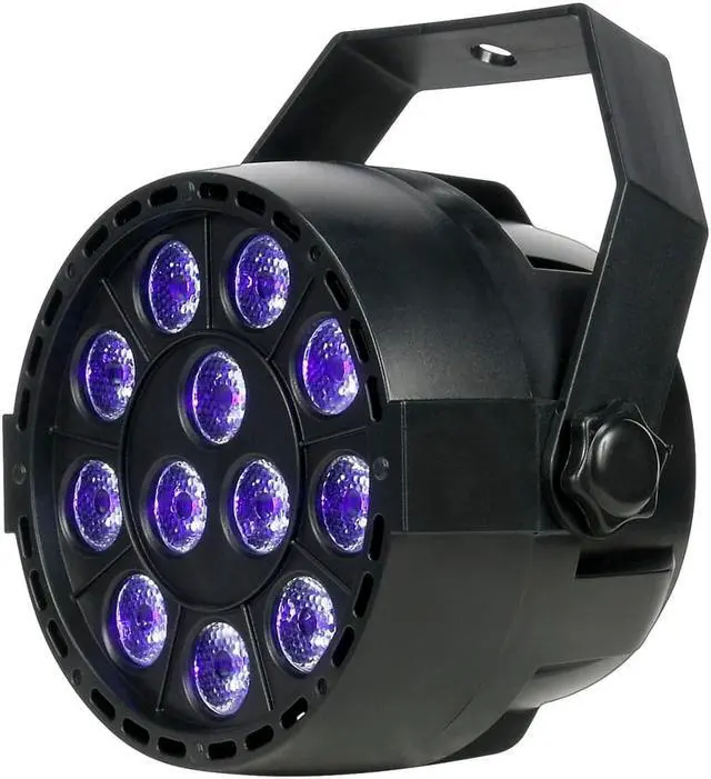 Alt view image 7 of 13 - Eliminator Lighting Mini PAR UV LED Black Light Black