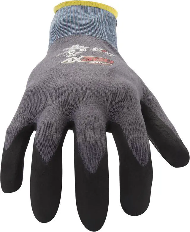 Alt view image 2 of 5 - 212 Performance AXDG-16-010 AX360 Dotted Grip Nitrile-dipped Work Glove, 12-Pair Bulk Pack, Large