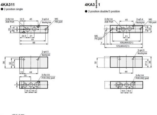Main image of CKD 4KA310-M1LS Pneumatic Valve / Master Valve New