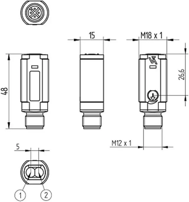 Alt view image 2 of 3 - Wenglor OTDK502A0002 Photoelectronic Sensors PNP New